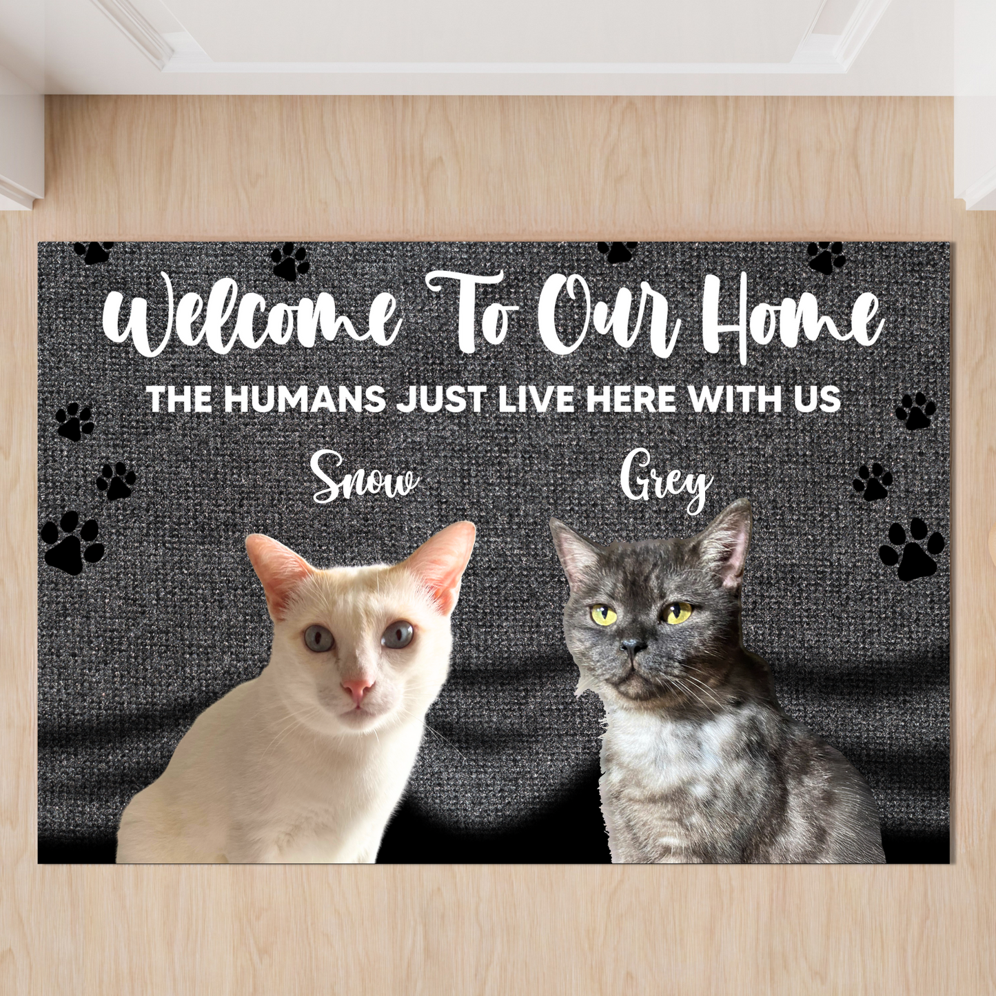 Personalized Pet Doormat, Welcome To Our Home Doormat, Custom Pet Photo and Name, Gift for Pet Owners