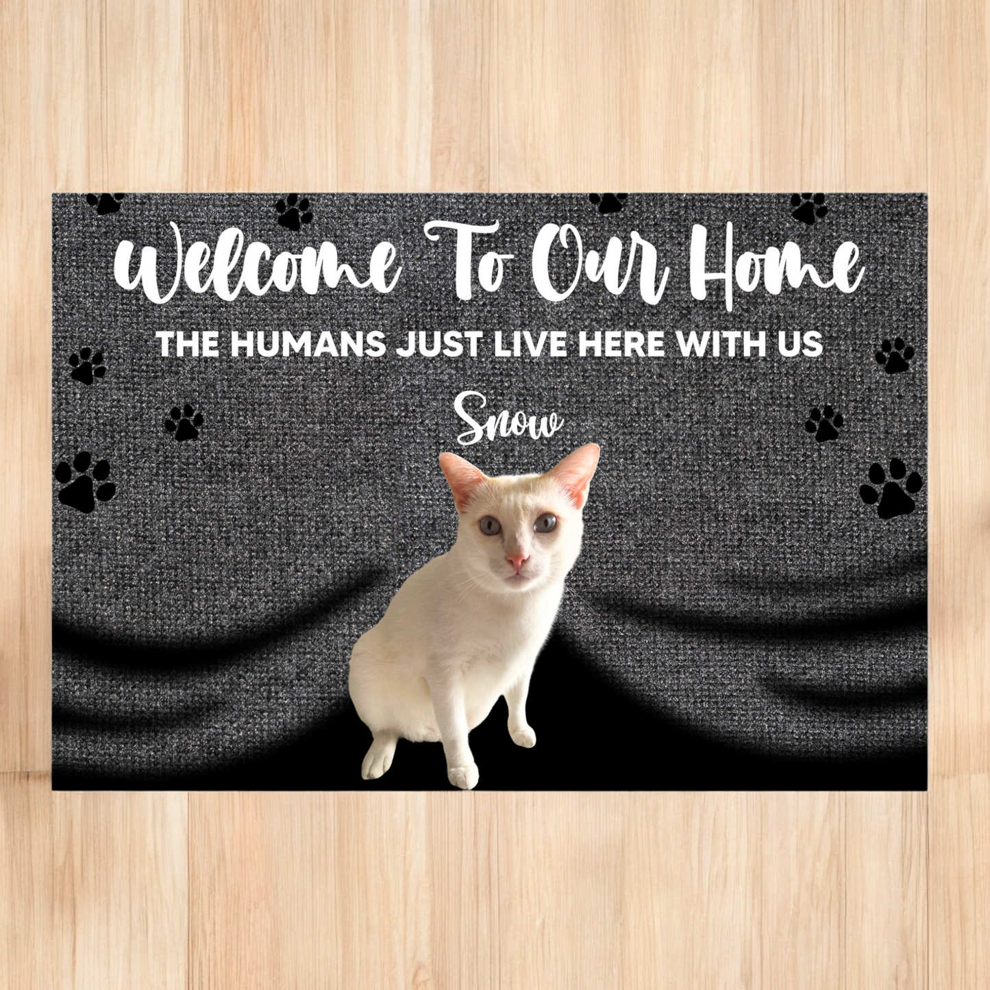 Personalized Pet Doormat, Welcome To Our Home Doormat, Custom Pet Photo and Name, Gift for Pet Owners