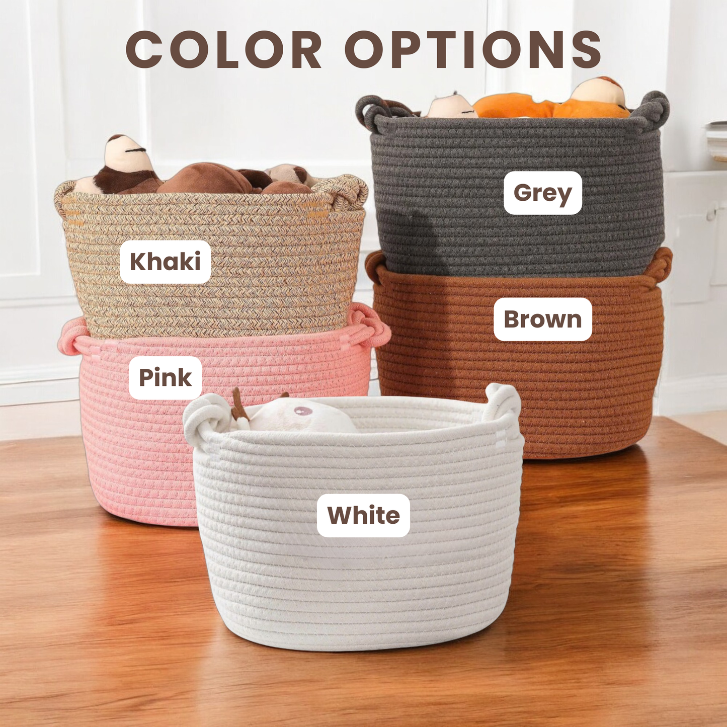 Personalized Pet Cotton Rope Toy Basket, Custom Pet Name Basket, Gift For Pet Lovers