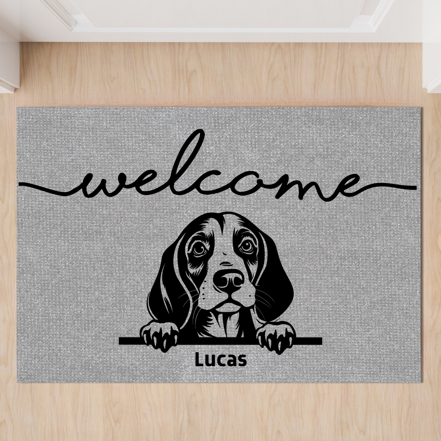 Personalized Dog Welcome Doormat, Custom Dog Breed and Name, Gift for Dog Owners
