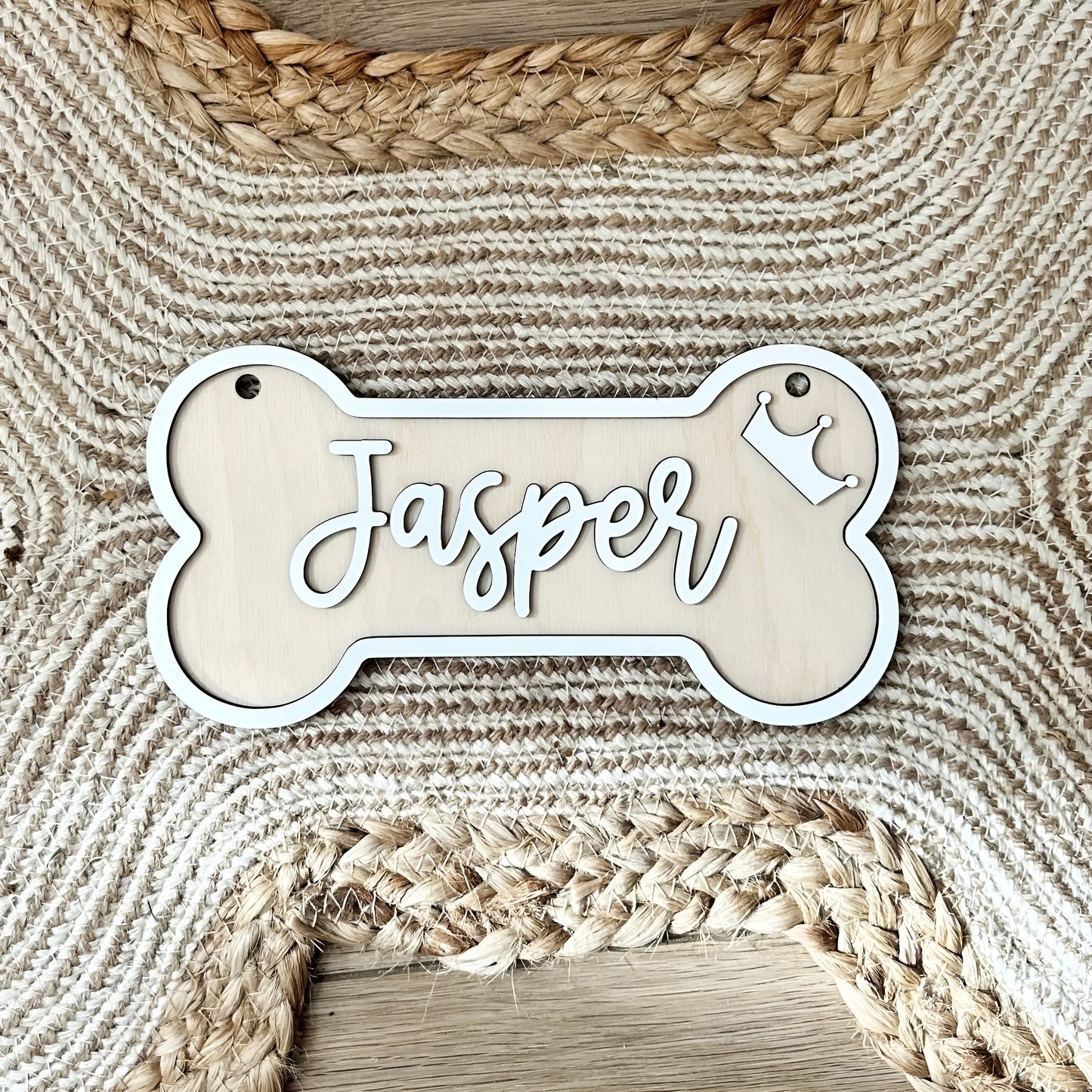 Handcraft 2 Layers Dog Name Bone Shape Plaque Personalized, Custom Kennel Dog Name Sign, Gift For Dog Owners