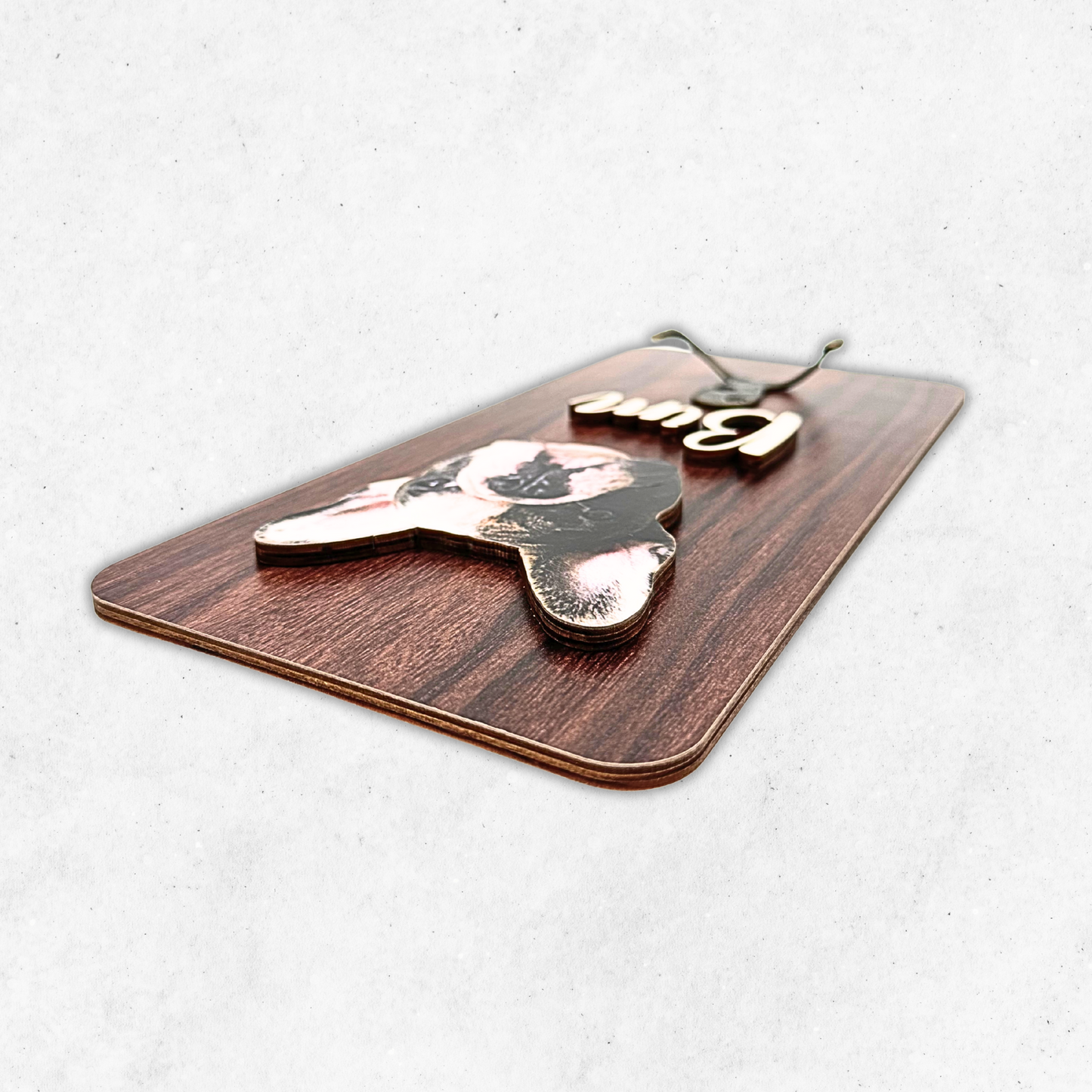 Handcraft 2 Layers Wooden Leash Holder Key Hanger Personalized, Custom Pet Face, Unique Gift For Pet Parents
