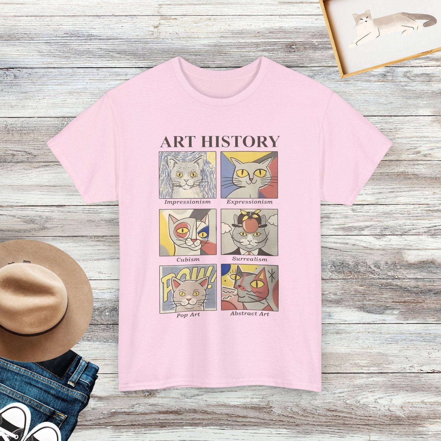 Cat Art History T-shirt, Funny Cat Shirt, Gift For Cat Lovers