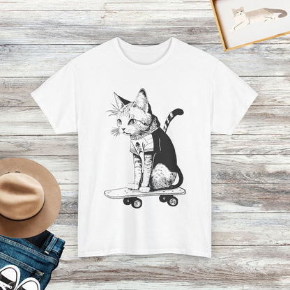 Skateboard Cat Shirt, Cat Shirts, Gift For Cat Lover