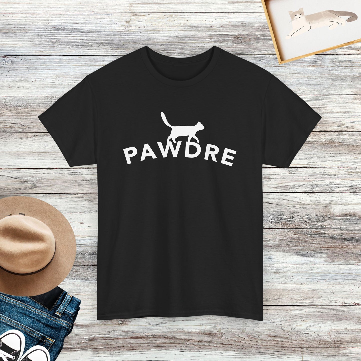 Pawdre T-Shirt, Gift For Cat Lover, Cool Cat Shirt