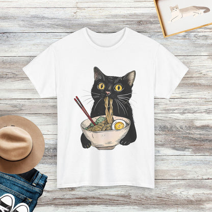 Noodle Cat Shirt, Ramen Cat T-Shirt, Cat Lover Shirts