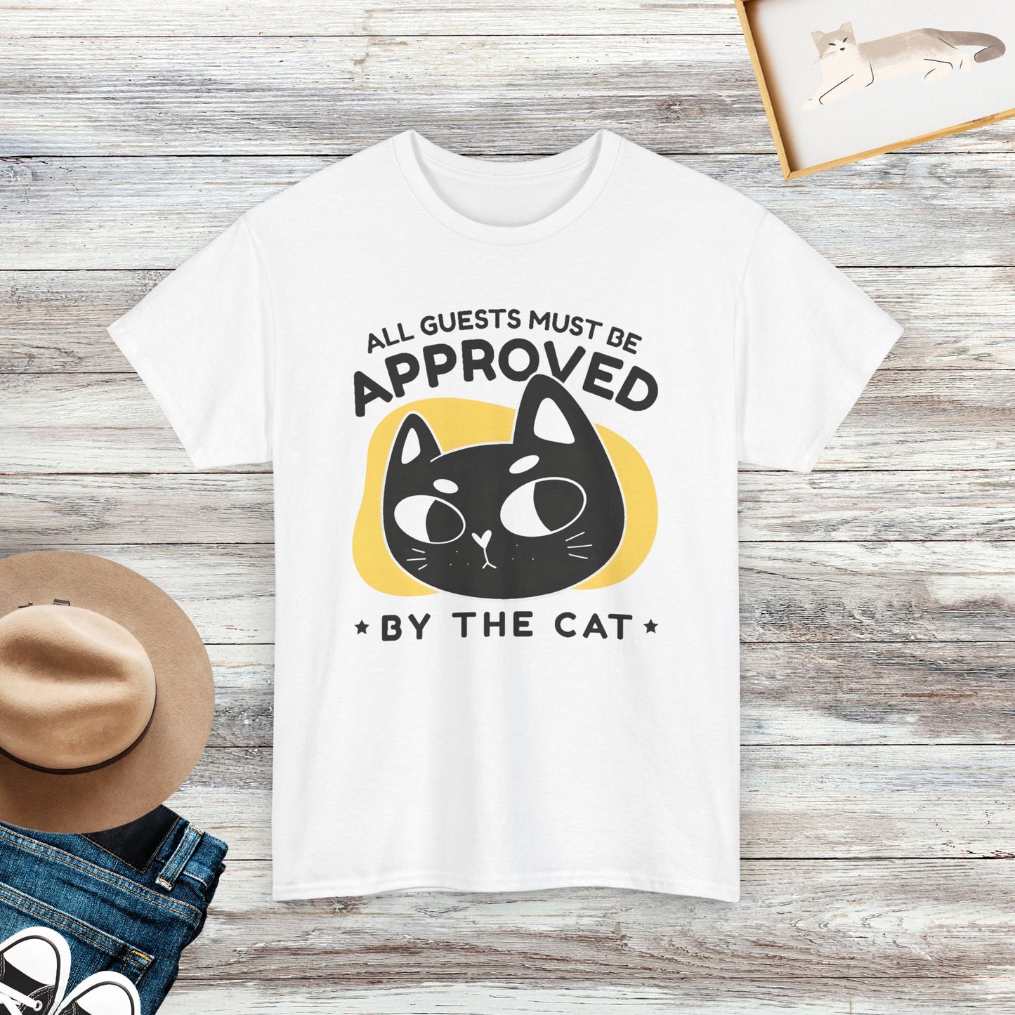 All Guests Must Be Approved By The Cat T-Shirt, Cool Cat Shirt, Cat Lover Shirt