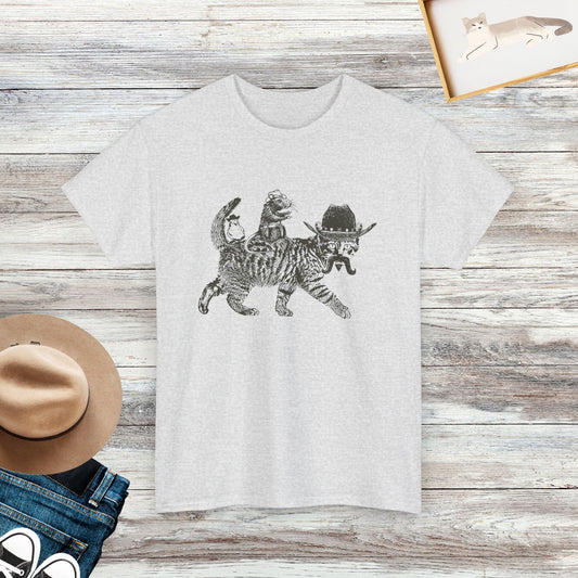 Cowboy Cat T-shirt, Funny Cat Shirt, Cute Cat Shirt