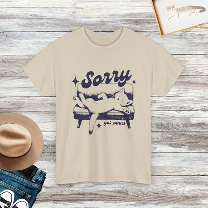 Sorry Got Plans Funny Cat Shirt, Cat Lover Gift