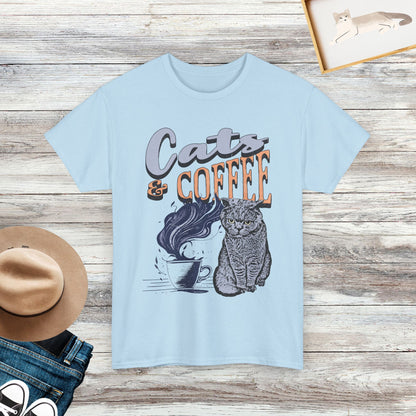 Cats And Coffee Shirt, Coffee Lover Shirt, Cat Lover Shirt, Retro Coffee Cat Shirt