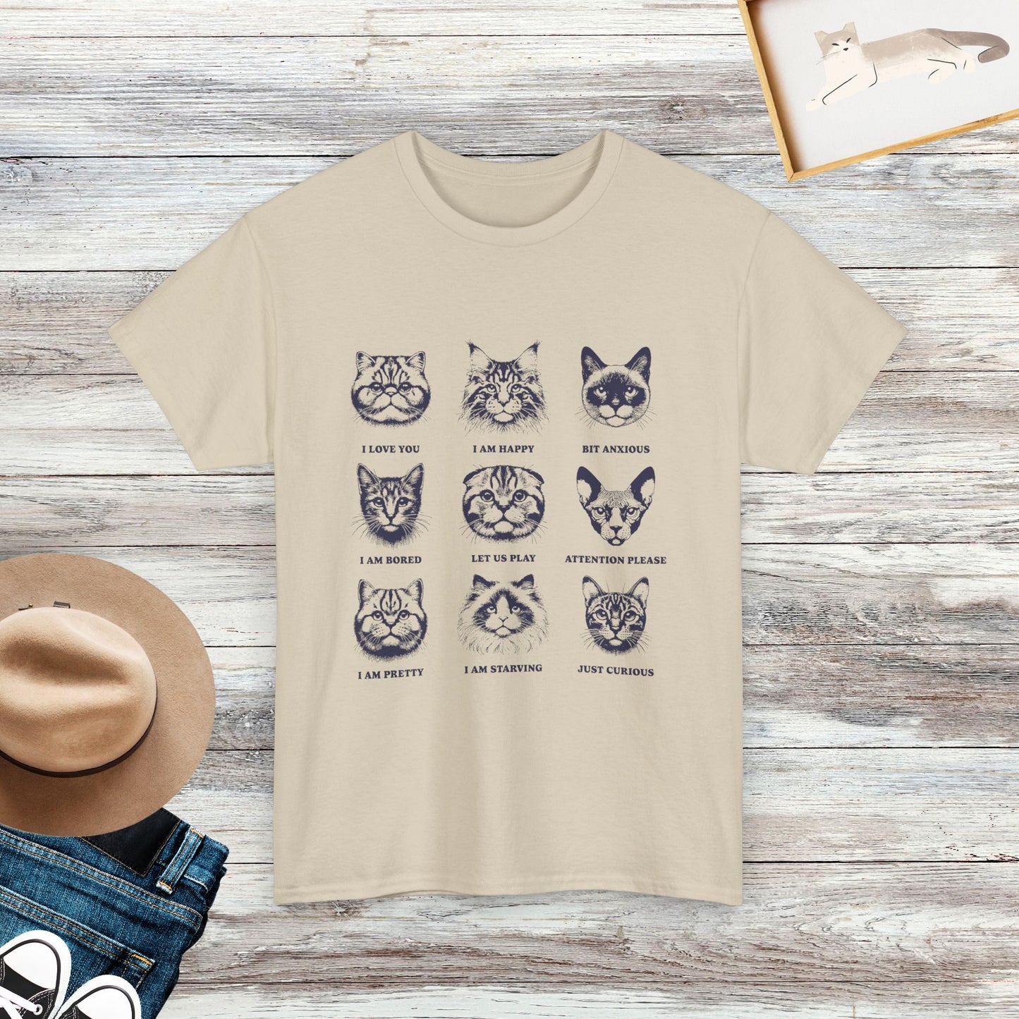 Retro Cat Feelings Shirt, Cat Lover Gift, Funny Cat Shirt