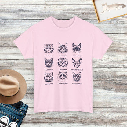 Retro Cat Feelings Shirt, Cat Lover Gift, Funny Cat Shirt