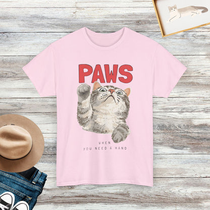 Paws When You Need A Hand Shirt, Funny Cat Shirt