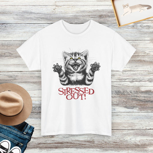 Stressed Out Shirt, Cat Shirt, Funny Cat Tee, Cat Lover Gift