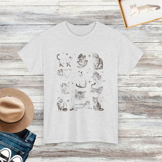 Vintage 90s Tattoo Cat T-shirt, Kitten Shirt, Cat Lovers Gift