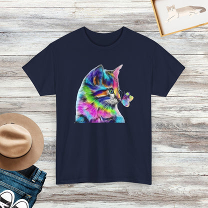 Colorful Cat Shirt, Cat Lover Shirt, Gift For Cat Owner