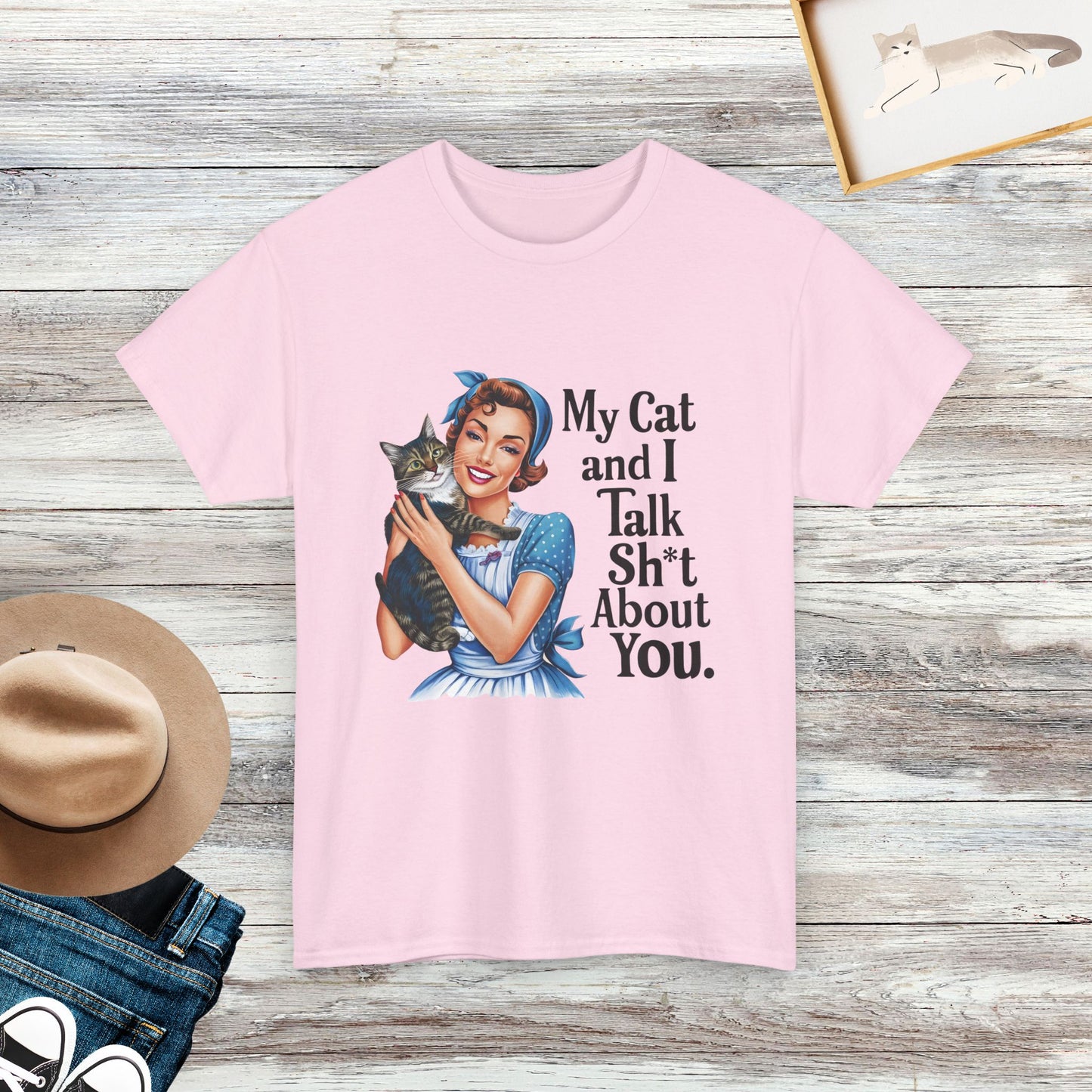 My Cat And I Talk Shit About You Shirt, Cat Lover Shirt, Funny Cat Shirt, Cat Owner Gifts