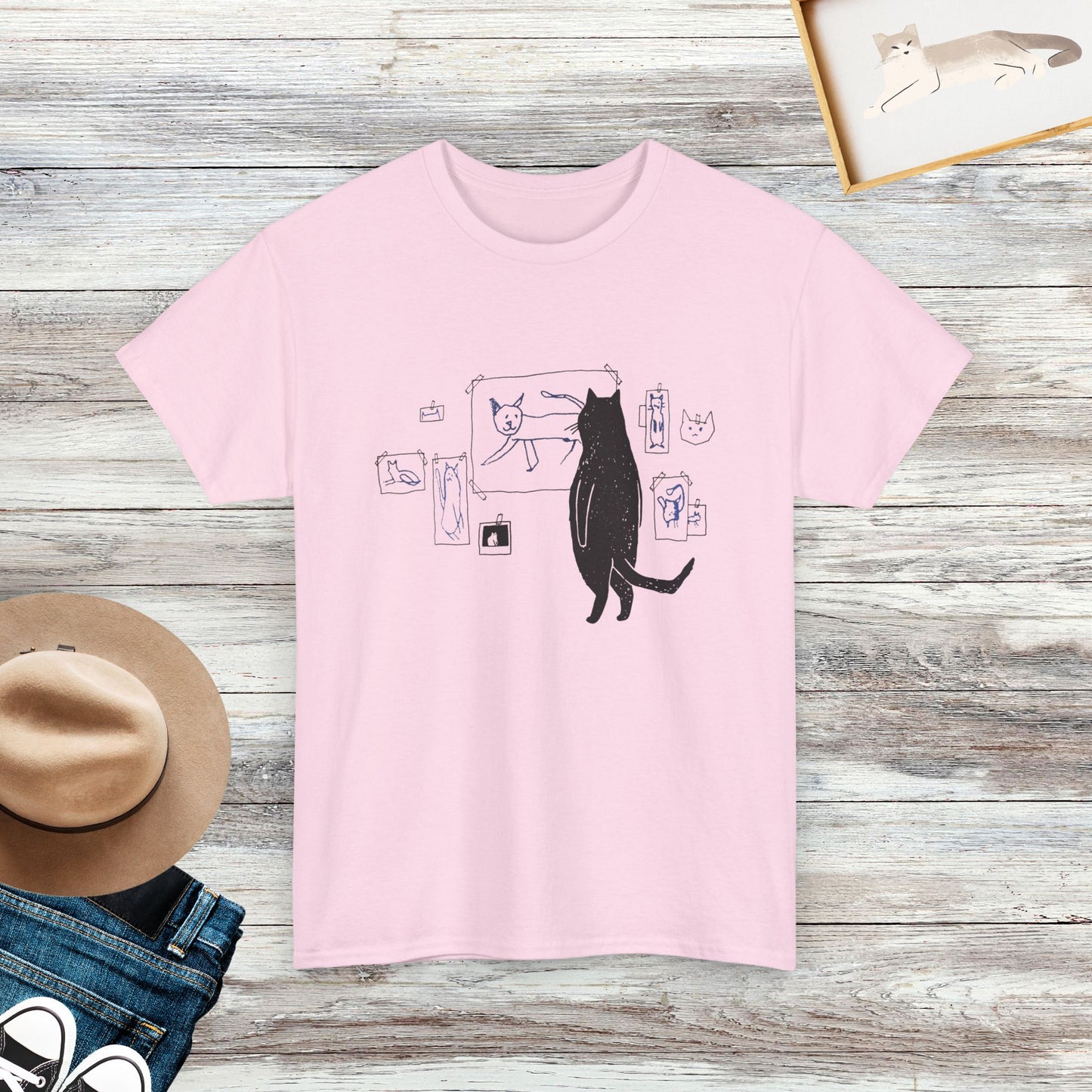 Cat Gallery T-shirt, Art Cat Shirt, Gift For Cat Lover