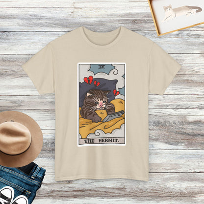 The Hermit Tarot Cat Shirt, Tarot Card Shirt, Crying Cat Meme Shirt, Gift For Cat Lovers