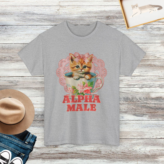 Alpha Male Funny Kitten T-shirt, Funny Cat Meme Shirt, Cat Lover Gift