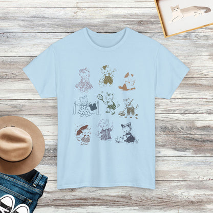 Vintage 90s Tattoo Cat T-shirt, Retro Kitten Cute Shirt, Cat Lovers Gift