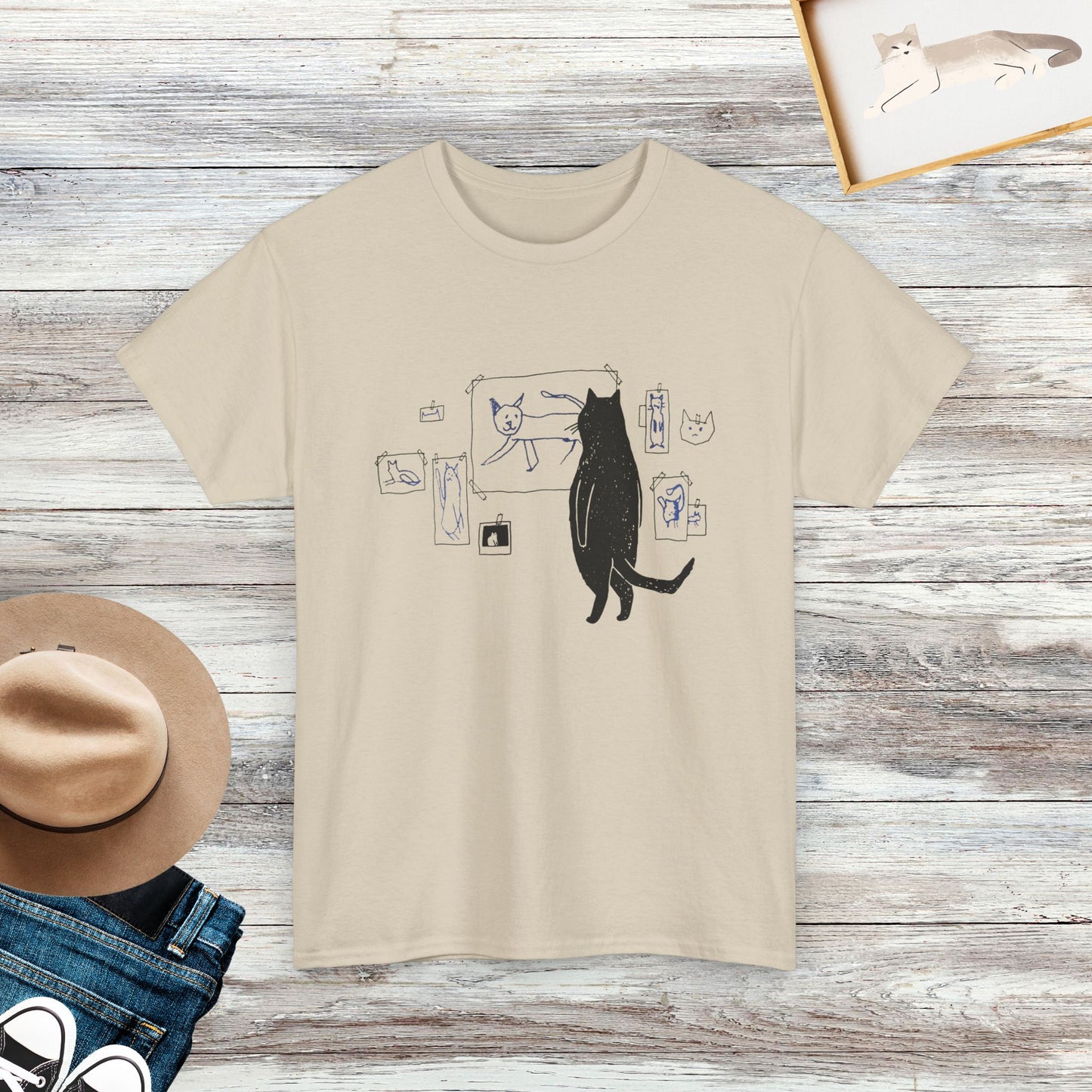 Cat Gallery T-shirt, Art Cat Shirt, Gift For Cat Lover