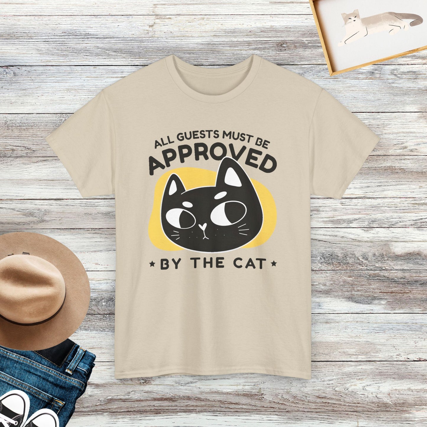 All Guests Must Be Approved By The Cat T-Shirt, Cool Cat Shirt, Cat Lover Shirt