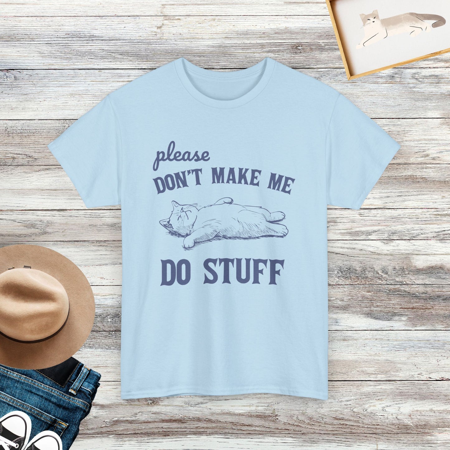 Please Don't Make Me Do Stuff Shirt, Cute Cat Shirt, Cat Lover Gift