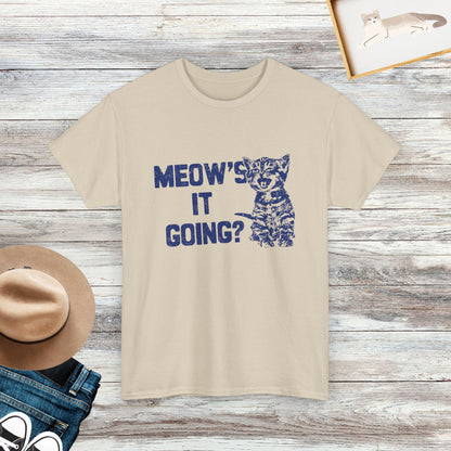 Meow's It Going Shirt, Funny Cat Shirt, Cute Cat Tee, Gift For Cat Lover