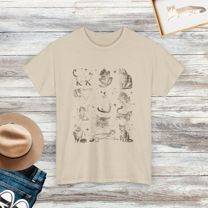 Vintage 90s Tattoo Cat T-shirt, Kitten Shirt, Cat Lovers Gift