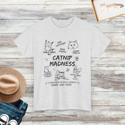 Catnip Madness T-Shirt, Cat Lover Gift, Funny Cat Gifts