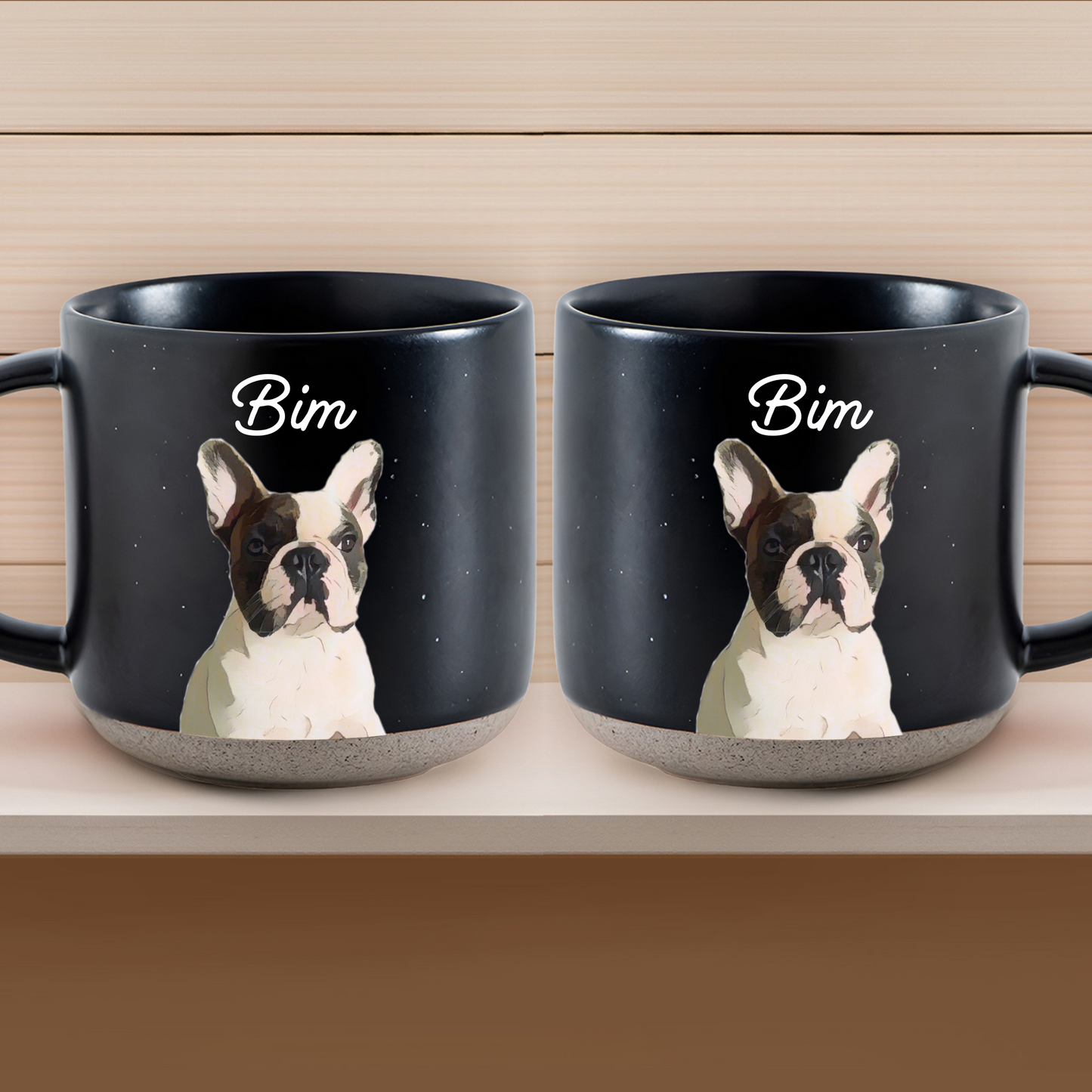 Personalized Pet Pottery Mug 12oz, Custom Pet Photo And Name, Gift For Pet Owners