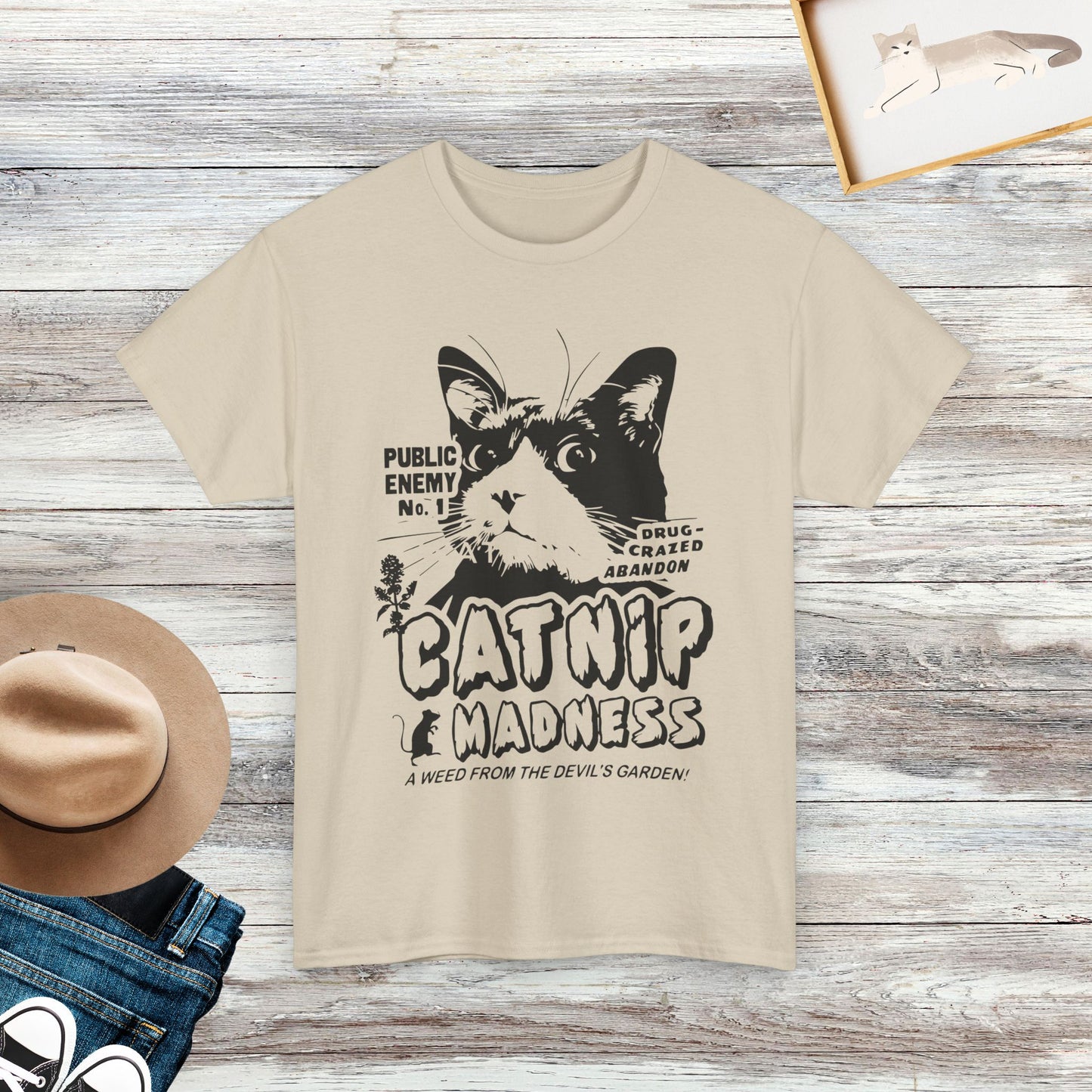 Catnip Madness T-Shirt, Funny Cat Shirt, Gift For Cat Lover