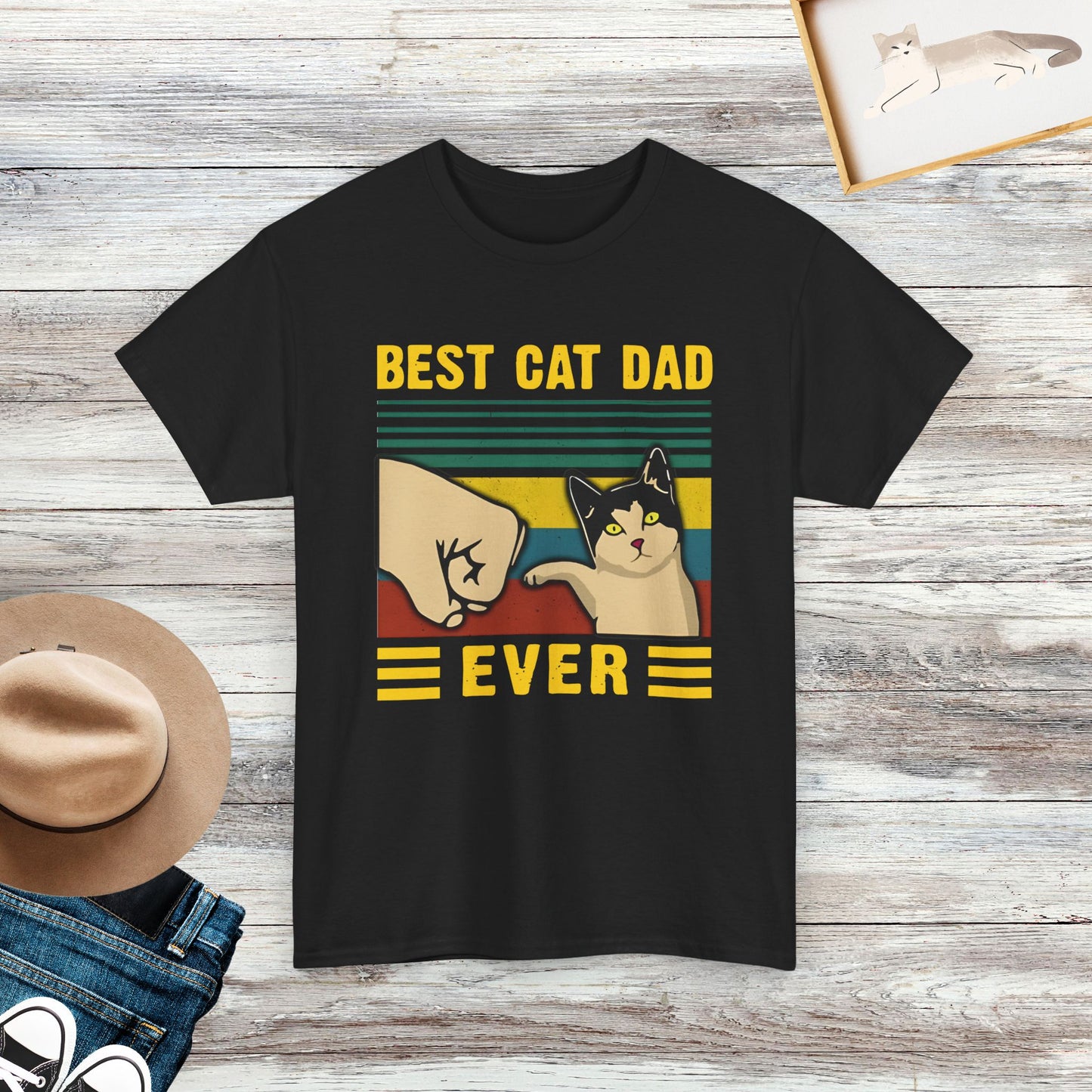 Best Cat Dad Ever T-Shirt, Funny Cat Lover Shirt, Gift For Cat Dad