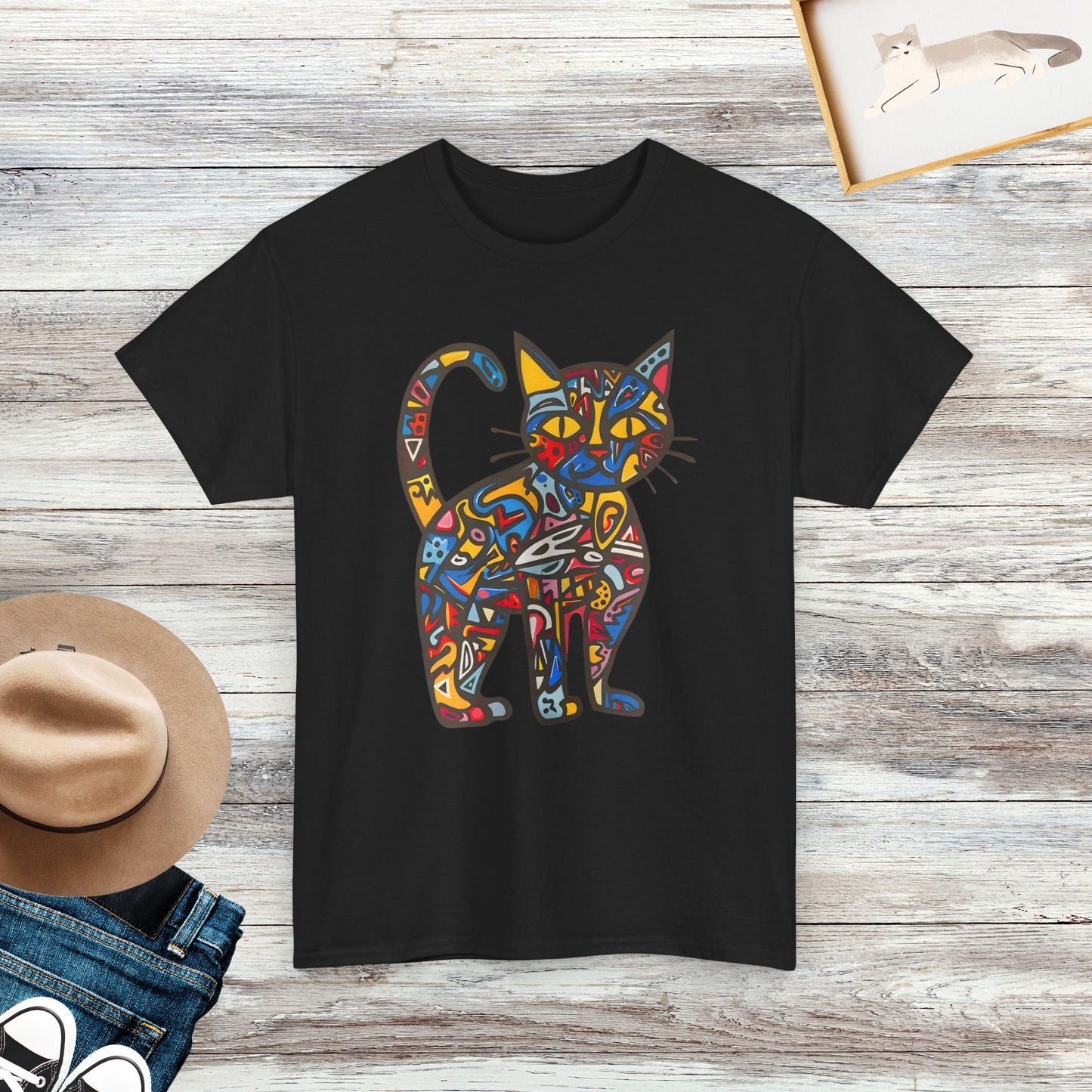 Graffiti Cat Shirt, Colorful Cat Shirt, Cool Cat T-Shirt