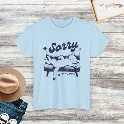 Sorry Got Plans Funny Cat Shirt, Cat Lover Gift