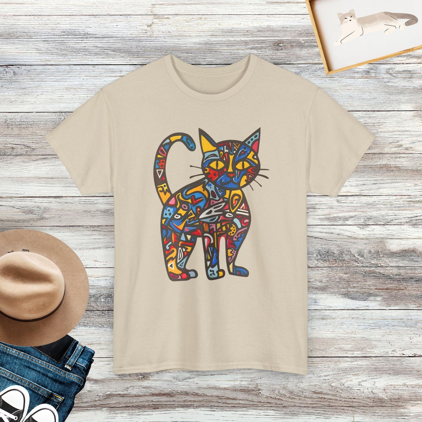 Graffiti Cat Shirt, Colorful Cat Shirt, Cool Cat T-Shirt