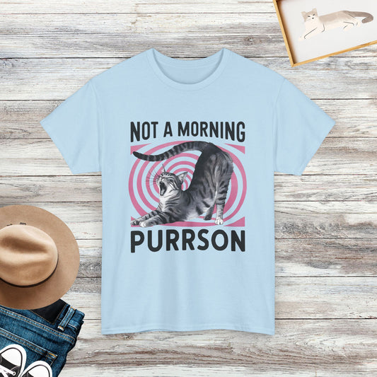 Not A Morning Purrson T-Shirt, Funny Cat Shirt, Cute Cat Lover Gift