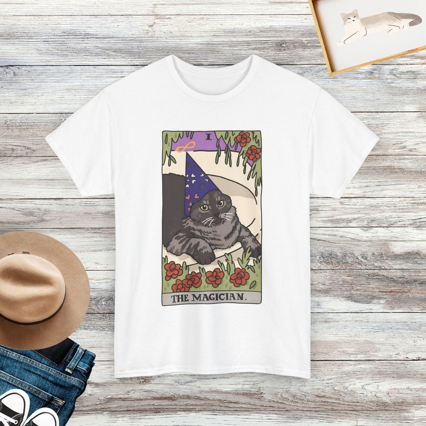 The Magician Cat T-Shirt, Tarot Card Shirt, Cat Meme Gift, Gift For Cat Lovers