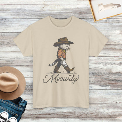 Meowdy Shirt, Cowboy Cat Shirt, Funny Cat Tee, Gift For Cat Lover