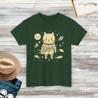 Astronaut Cat T-Shirt, Cat Lover Gift Shirt, Cute Cat Shirt