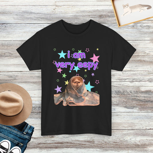 I Am Very Eepy T-Shirt, Cute Sleepy Cat Shirt, Perfect for Cat Lovers