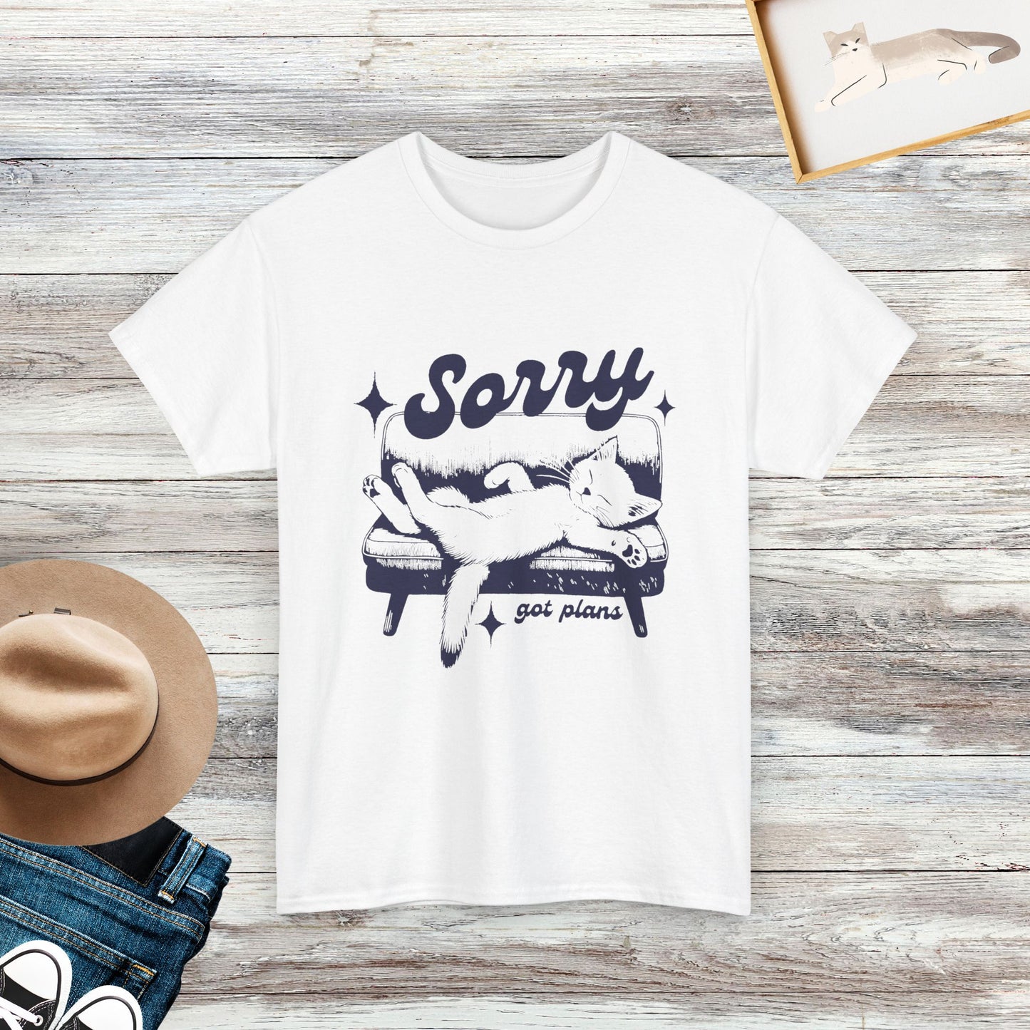 Sorry Got Plans Funny Cat Shirt, Cat Lover Gift