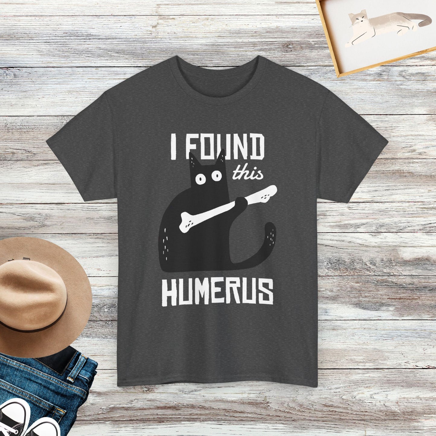 I Found This Humerus T-Shirt, Funny Cat T-Shirt, Cat Lover Shirt, Gift For Cat Owner