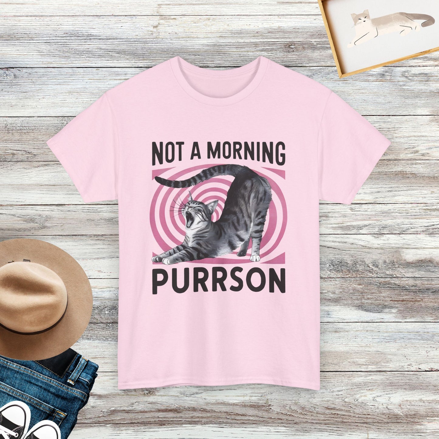 Not A Morning Purrson T-Shirt, Funny Cat Shirt, Cute Cat Lover Gift