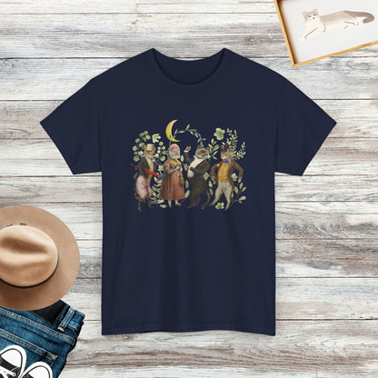 Cats and Wildflowers T-shirt, Retro Cat Botanical Shirt, Gift For Cat Lover