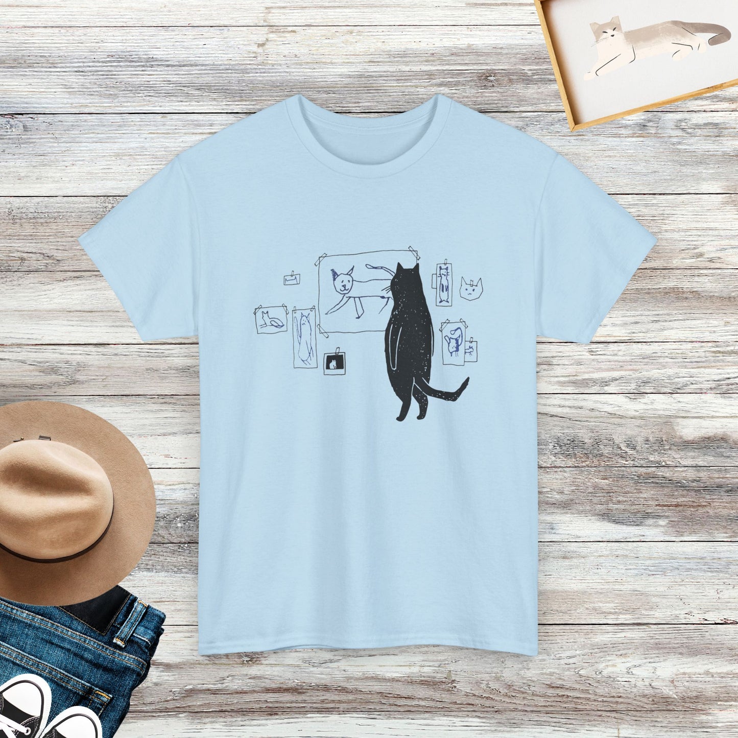 Cat Gallery T-shirt, Art Cat Shirt, Gift For Cat Lover