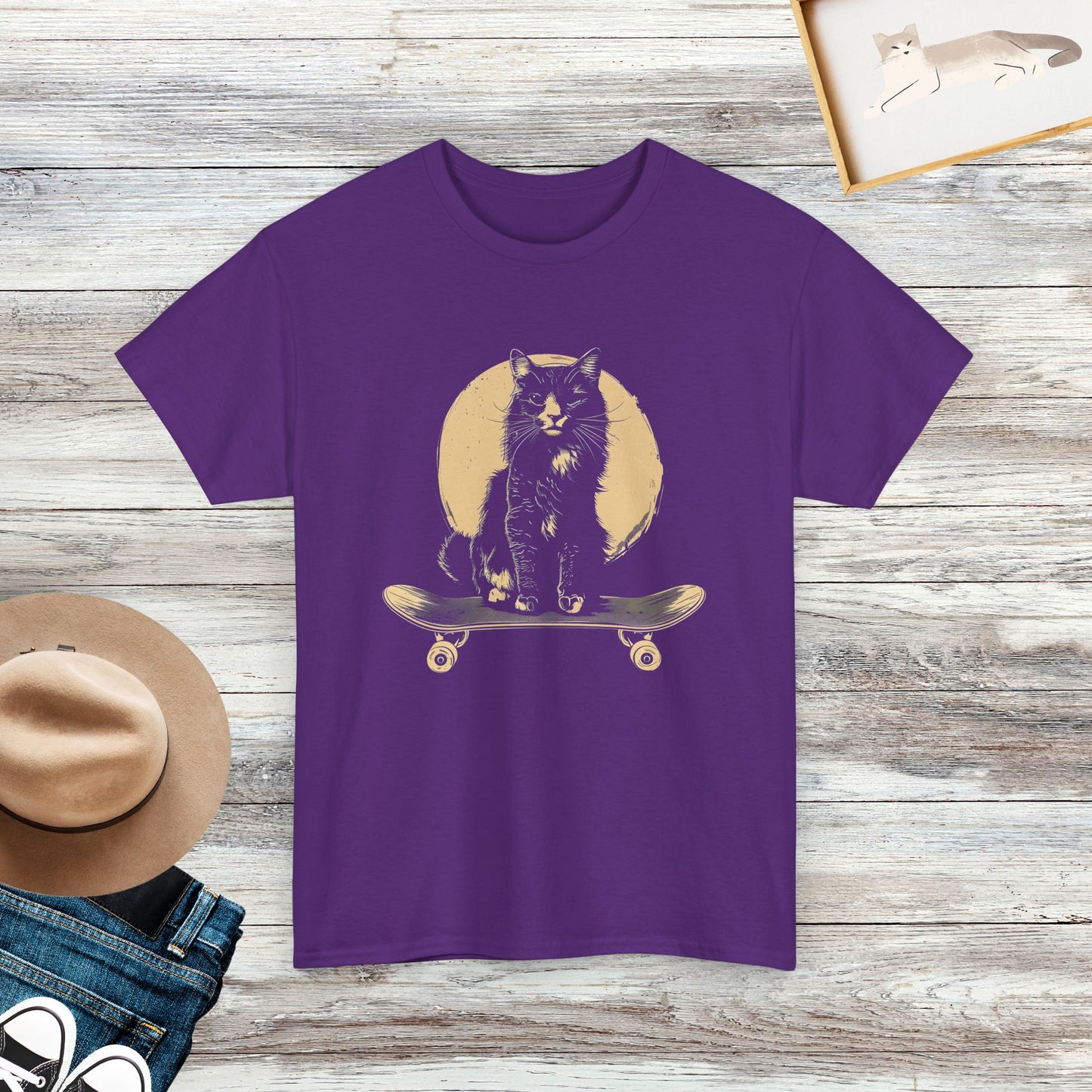 Skateboard Cat Shirt, Cool Cat Shirt, Cat Lover Gift