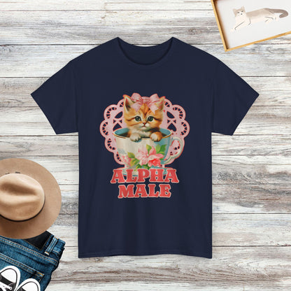 Alpha Male Funny Kitten T-shirt, Funny Cat Meme Shirt, Cat Lover Gift