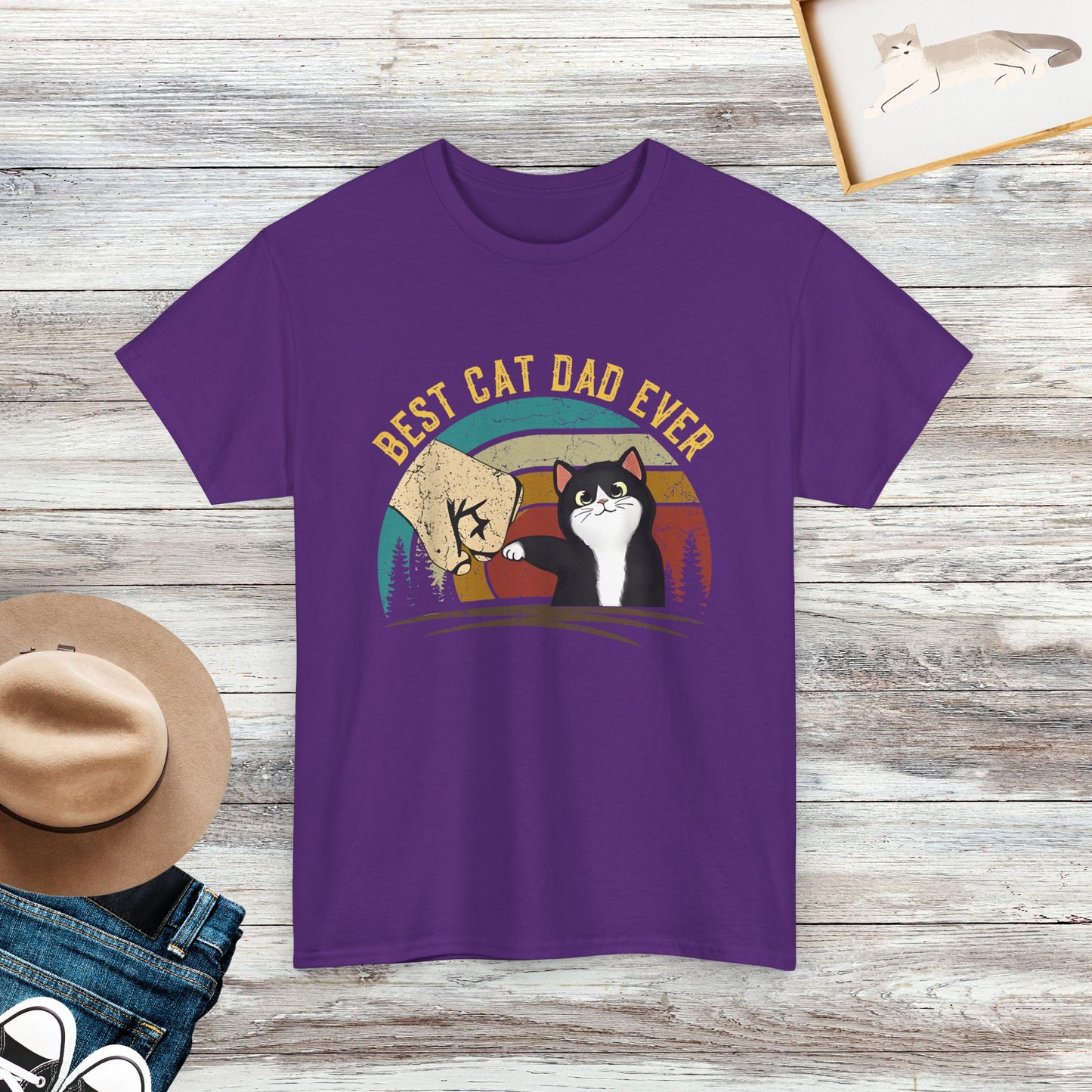 Best Cat Dad Ever Shirt, Funny Cat Shirt, Cat Lover Gift